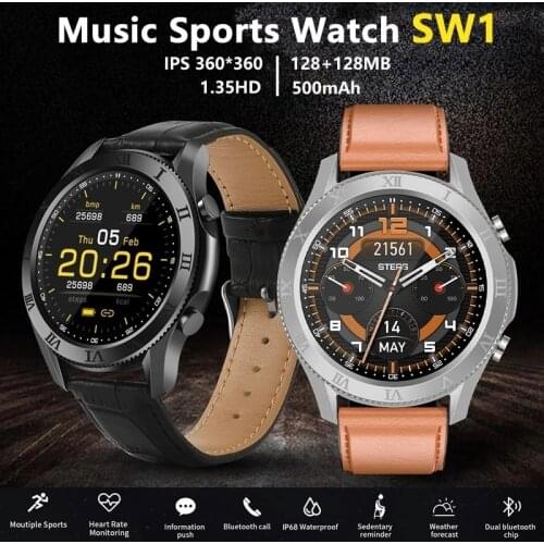 2021 Smart Watch Men Sports Android HW Wristwatch SW1 Man Watches Fitness Bracelet 1.35HD Samsung Galaxy Smartwatches