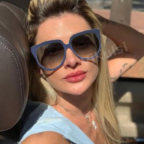 Fashion Square Cat Eye Sunglasses Women Brand Designer Gradient Oversized Sun Glasses UV400 Cat Eye Shades Gafas Feminino UV400