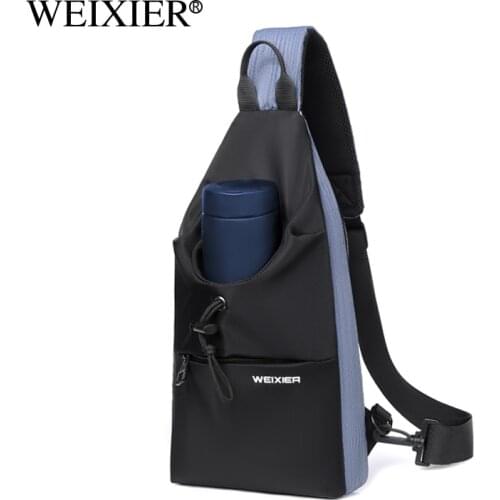 WEIXIER Chest Bag Water Cup Wear-Resistant Widened Shoulder Strap Sports Bag New Water Bottle Mens Shoulder Messenger Bag