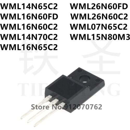 10PCS WML14N65C2 WML26N60FD WML16N60FD WML26N60C2 WML16N60C2 WML07N65C2 WML14N70C2 WML15N80M3 WML16N65C2 TO-220F