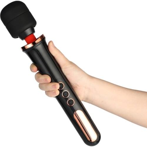 10 Frequency 4 Speed Vibrating Wand AV Stick Vibrator USB Rechargeable Nipple Clitoris Stimulation Massager AV Vibrator Sex Toys