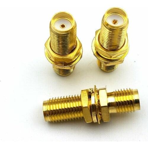 1000PCS SMA female to SMA female with nut bulkhead in serie RF coaxial adapter