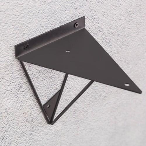 2pcs/lot Triangle Bracket Wall Shelf Holder Home Storage Metal Support Black Gold White Iron Bracket Free Shipping