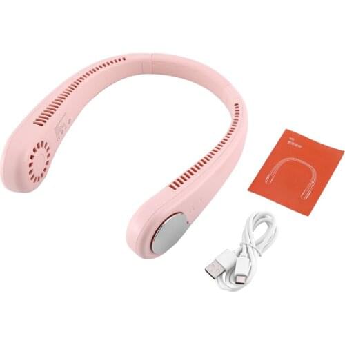 2020 Mini USB Portable Neck Fan With Rechargeable Battery Ultra quiet wind Wearable Fan handheld Air Cooler Conditioner Outdoor