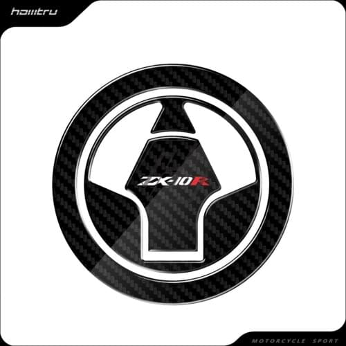 3D Carbon-look Motorcycle Fuel Gas Cap Protector Decals Case for Kawasaki Ninja ZX-10R ZX10R 2006-2015