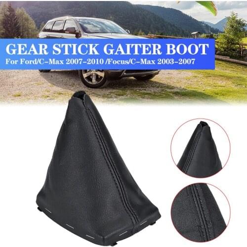 Car Gear Shift Collars Gaiter Boot Cover For Ford/C-Max 2007-2010 /Focus/C-Max 2003-2007 PU Leather