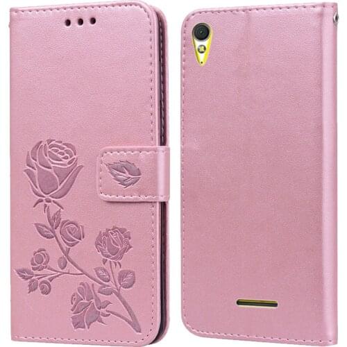 Luxury Leather Flip Book Case for Sony Xperia T3 D5106 M50w Rose Flower Wallet Stand Case Phone Cover Bag coque