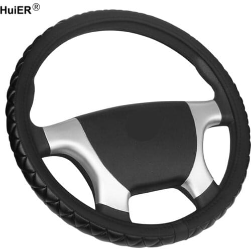 Bus Truck Car Auto Steering Wheel Cover For Outer Diameters 36 38 40 42 45 47 50 CM PU Leather Steering wheel Wrap Protector