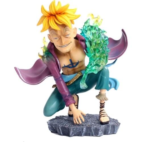 One Piece GK Marco The Phoenix Q Version Anime Action Figure Model 13cm PVC Statue Collection Toys Desktop Decoration Figma