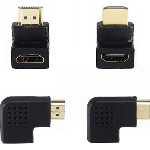 For HDMI-Compatible 90270 degree male to female converter PS4 HD TV projector laptop monitor 1.4 converter HDMI extender