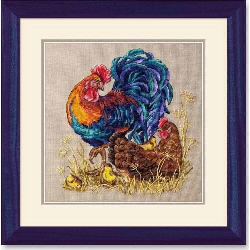 New Home Decoration Painting Hand-embroidered Small Fish Cross Stitch D838 Poultry Chicken Hemp Color Embroidered Cloth Kit