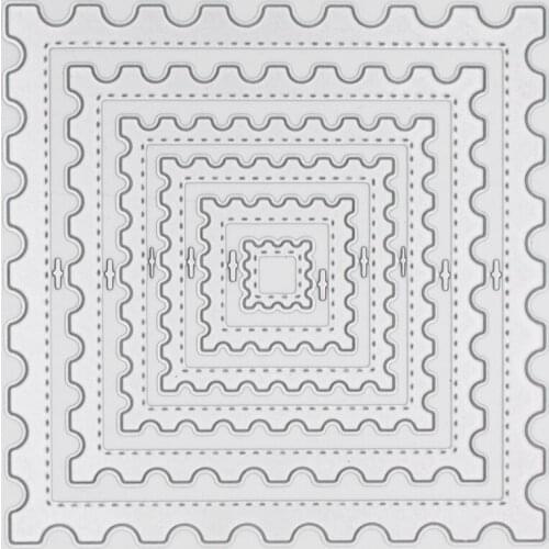 Metal Cutting Dies Delicate Square new for decoration card DIY Scrapbooking stencil Paper Craft Album template Dies 122*122mm