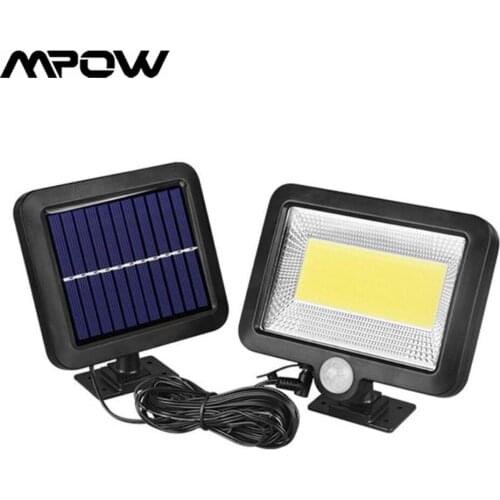 Mpow 100 COB LEDs Solar Wall Light Motion Sensor Light 1/2 Pcs Outdoor Garden Waterproof Security Night Light Solar Powered Lamp