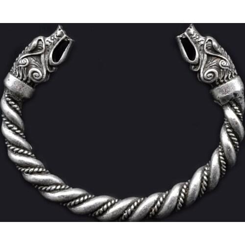 1pc Handmade Viking Ferir Father of the Wolves Bangles 3.5oz Men Fashion Twist Bracelets B-01