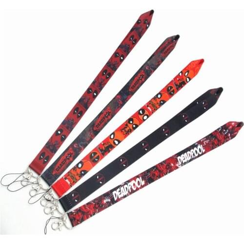 New cartoon pattern mobile phone lanyard key rope lanyard neck lanyard rope tag badge gym key ring lanyard key