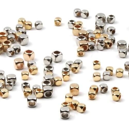 200-400pcs/lot CCB Plastic Square Seed Beads Bulk Loose Spacer Beads For Jewelry Making DIY Bracelet Findings Supplies