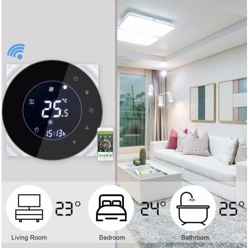 Voice WiFi Control Programmable Thermostat Electric Heating Temperature Controller 95-240V 16A Thermostat WiFi Warm Floor
