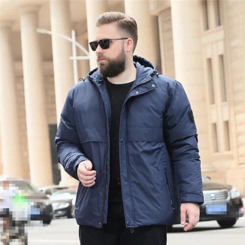 Winter large size new mens hooded plus fertilizer to increase cold and warm 10xl down jacket 125kg tide fat fashion