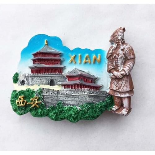 Shaanxi Xi'an landmark ancient city wall terracotta warriors and horses Fridge Magnets