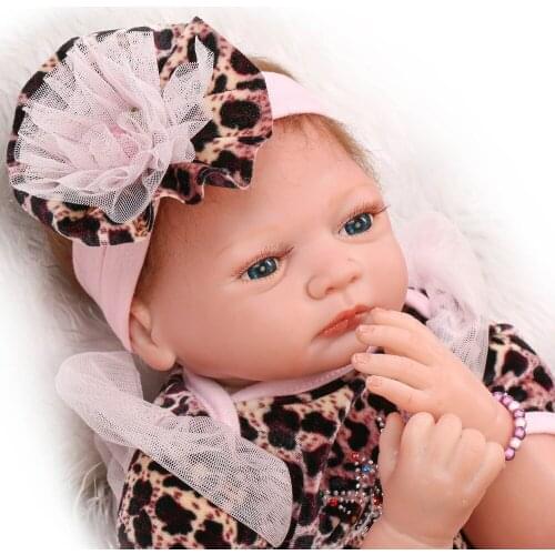 22inch silicone vinyl real soft touch reborn baby 55CM fashion design doll lovely doll