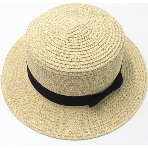 Straw Hat Women Summer Hat Beach Ladies Casual Flat Panama Hat Breathable FashBreathable Fashion Sun Hats For Women