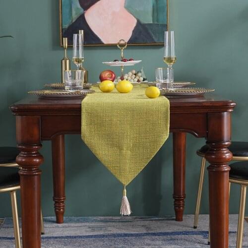 Modern solid table north US european style table runner wholesale embroider table runner for wedding hotel dinner party