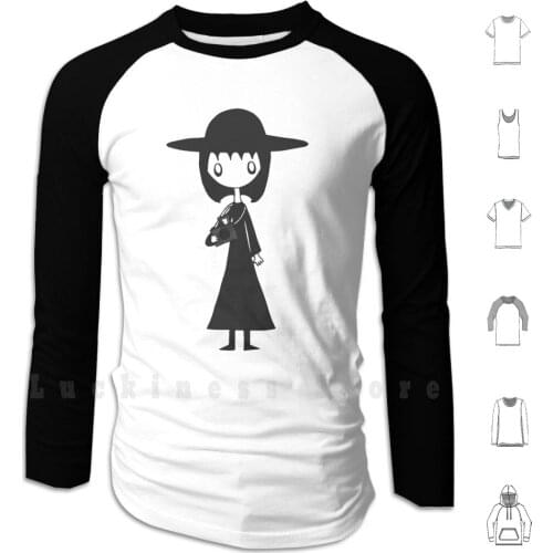 Lydia From Beetlejuice Hoodie Long Sleeve Camera Black Goth Lidia Lydia Deetz Beetlejuice Movie Fanart Utterly Alone