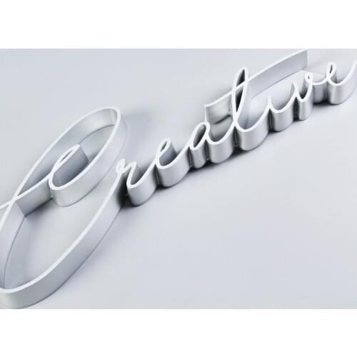 Ultra thin Acrylic neon type with programmable rgb led in handwriting drawing