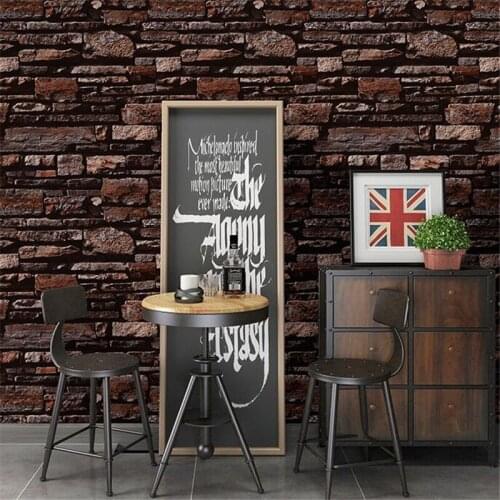 Wellyu High-grad Nostalgic marble industrial brick imitation brick wallpaper restaurant bar barber shop retro brick wallpaper