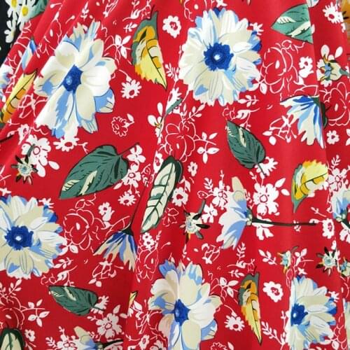 2020 Floral Fabric Stretchy Chiffon Fabric Suit Trousers Material Printed Dress Summer Dress Material