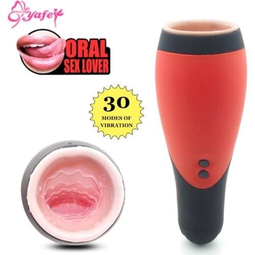 30 Speed Vibration Oral Sex toys Male Masturbator Cup Erotic sex products Vibrator Vaginal Masturbation Blowjob sex toys for Men