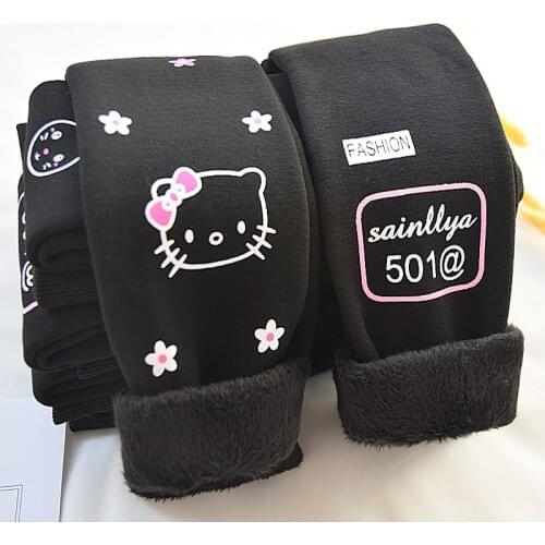 Girls velvet leggings thick cotton baby warm pants western style childrens leggings