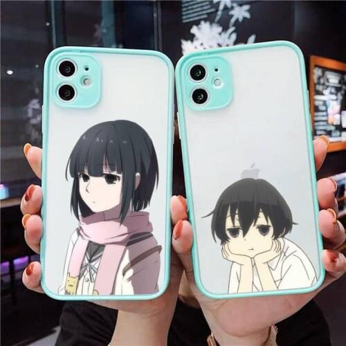 Tanaka-kun is Always Listless Phone Case For iPhone 12 11 Mini Pro XR XS Max 7 8 Plus X Matte transparent blue Back Cover