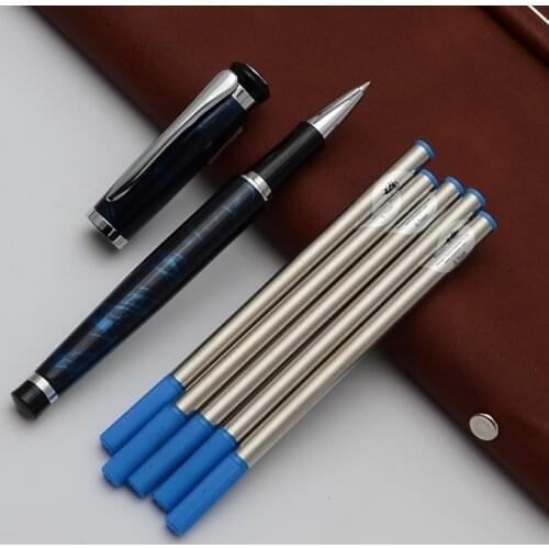 BAOER508 Black Gel Pens Metal Roller Pen Lacquer Red Color Basket Color Snowflake Fine Styling Nib Writing Refill Office Gifts