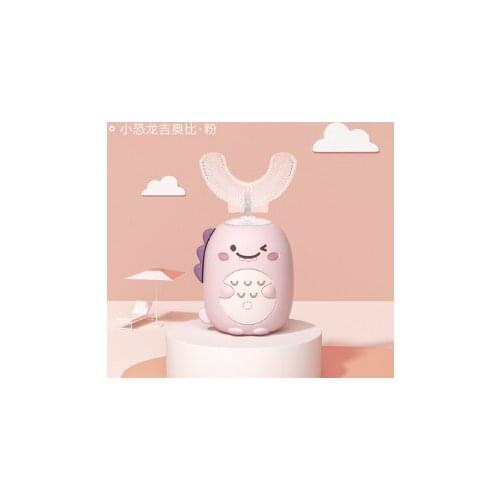 Children 2-3-4-6 + childrens tooth cleaning magic waterproof U-shaped electric toothbrush J03