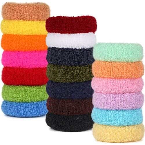 XIMA 20pcs/lot Children Cute Candy Solid Elastic Hair Bands Girls Lovely Srunchies Rubber Bands Kid Hair Accessories