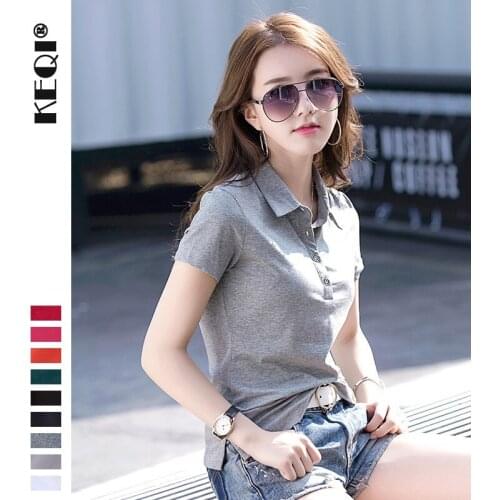 MRMT 2021 Ms.Brandspring summer collar version of slimmed-down short-sleeved T-shirt Simple stylish white collar top woman