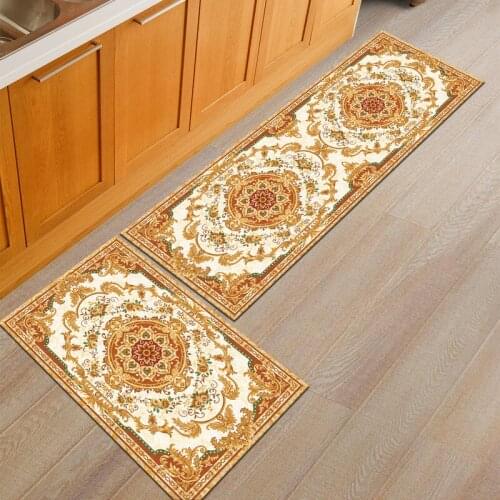 Muslim Style Kitchen Mats, Bathroom Door Mats Bedroom Bedside Blankets Super Soft Carpets Anti-slip Water Absorption Carpet