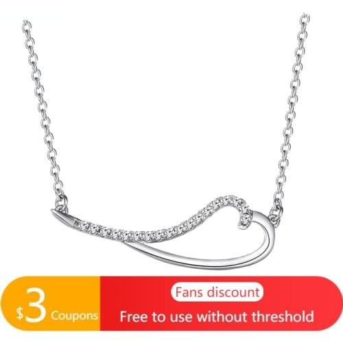 AGATA 925 Silver Necklace for Women European Jewelry Classic Eternal Love Heart-shaped with AAA Zirconia Pendant Necklaces