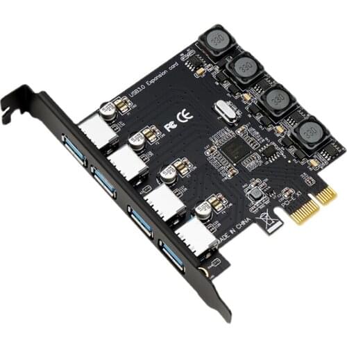 PCIE to USB expansion card PCI-E to usb3.0 adapter card supports mouse, keyboard, printer, headset, hard disk