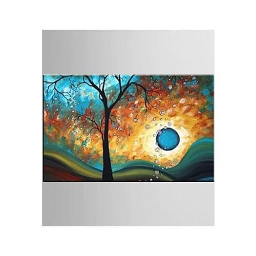 Hand Painted Modern Abstract Landscape Oil Painting Flower Oil Painting on Canvas Wall Art Pictures for Living Room Home Decor