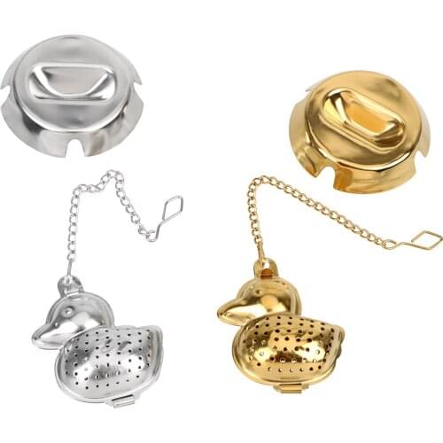 Duck Shape Tea Infuser Home Kitchen Accessories Stainless Steel For Loose Tea Leaf Spice Mesh Filter Strainer Hangable