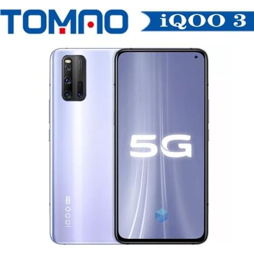 2020 Newest vivo IQOO 3 5G Celular Snapdragon865 48MP Quad Rear Camera 8G 128G 4440mAh Battery 55W FlashCharge 6.44'' Smartphone
