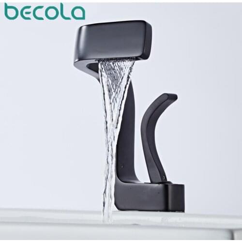Bathroom Basin Faucet Black/Chrome Brass Material Sink Mixer Tap Hot & Cold Sink Faucet Bathroom Lavotory Faucet