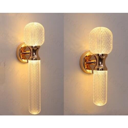 Modern Art Acrylic LED Wall Lamps Aisle Living Room Dining Room Bedroom Bedside Nordic Background Household Decor Light Fixtures