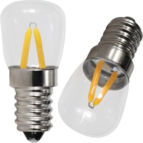 Lampada led light bulb mini E12 1.5W 12V 110v 220v filament lamp T22 small energy saving home candle fridge freezer lighting