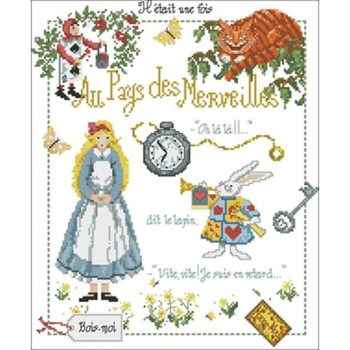 TOP Alice patterns Counted Cross Stitch 11CT 14CT18CT DIY Cross Stitch Kits Embroidery Needlework Sets