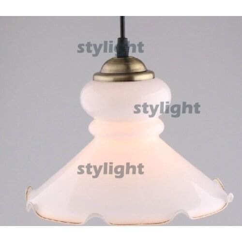 Vintage pendant lamp LOFT British style lighting Vintage milk glass retro styling lights