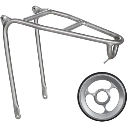 Titanium alloy Rear Rack for Brompton Bicycle & Super Lightweight Titanium alloy easywheel for Brompton
