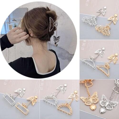 1 Piece Metal Hairpin Girls Barrette Pendant Makeup Hair Ties Women Fashion Catch Barrettes Hair Accessories